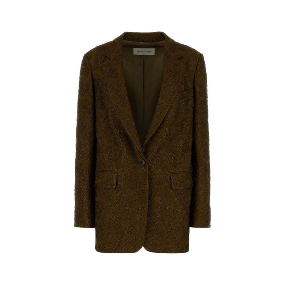 Dries Van Noten Women Bronze Jacquard Blazer